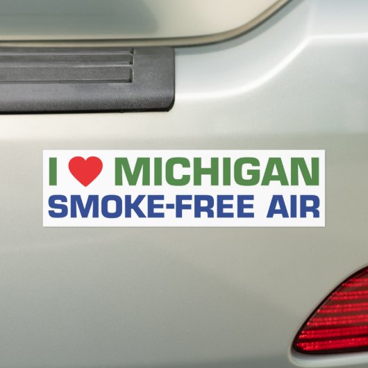 Rauch-Freie Luft Liebe I Michigans Autoaufkleber (Auf Auto)