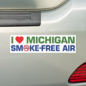 Rauch-Freie Luft Liebe I Michigans Autoaufkleber (Auf Auto)