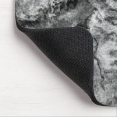 Rauch gestreiftes Schwarz-weißes Marmorsteinende Mousepad (Ecke)