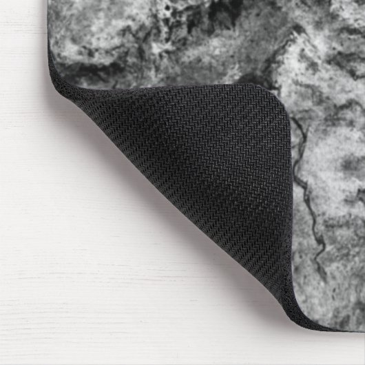 Rauch gestreiftes Schwarz-weißes Marmorsteinende Mousepad (Ecke)