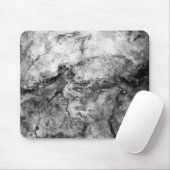 Rauch gestreiftes Schwarz-weißes Marmorsteinende Mousepad (Mit Mouse)