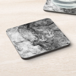 Rauch gestreiftes Schwarz-weißes Marmorsteinende Untersetzer