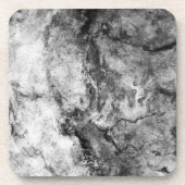 Rauch gestreiftes Schwarz-weißes Marmorsteinende Untersetzer (Vorderseite)