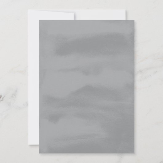 Rauch-graue Aquarell-Bad-Hochzeit Einladung (Rückseite)