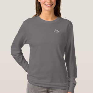 Rauch-Graues-Leben-Logo Langschläfchen T-Shirt