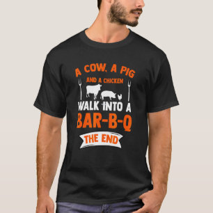 Rauch Grill Rind Schwein Huhn Bar B Q Grillen Esse T-Shirt