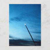 Rauch hinter der Raumfähre Postkarte (Vorderseite)