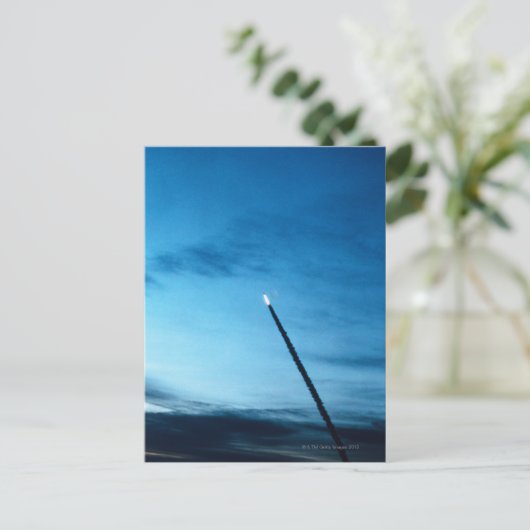Rauch hinter der Raumfähre Postkarte (Stehend Vorderseite)