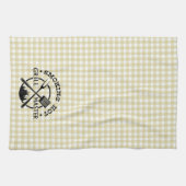 Rauch Hot Grillmaster Tan Gingham Karo Geschirrtuch (Horizontal)