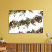 Rauch in Schwarz-Grau mit Gold-Farbtupfern Leinwanddruck (Insitu (Wohnzimmer))