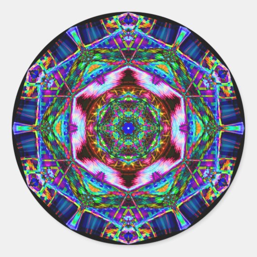 Rauch-Kunst Runder Aufkleber (Vorderseite)