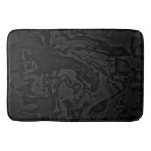 Rauch monochrome schwarze Wirbel Badematte (Vorderseite)