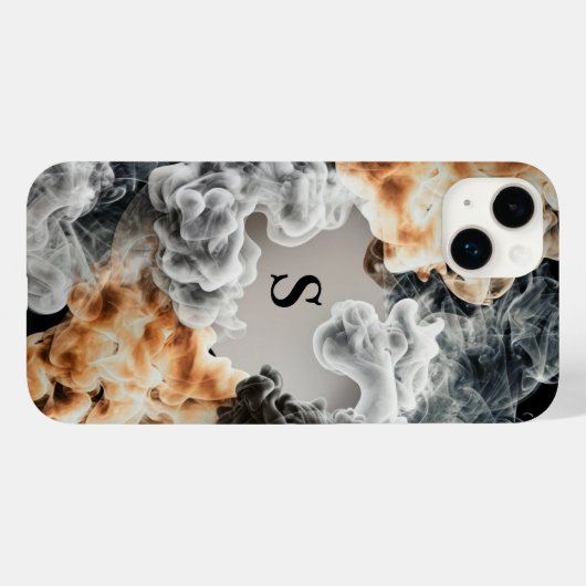 Rauch Monogram iPhone Case (Rückseite (Horizontal))