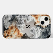 Rauch-Monogramm-iPhone-Hülle iPhone Hülle (Rückseite (Horizontal))