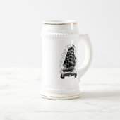 Rauch- oder Feuerschiffsbier Stein Bierglas (VorderseiteRechts)