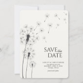 Rauch schwarzer Löwenzahn Hochzeit Speichern Sie d (Vorderseite)