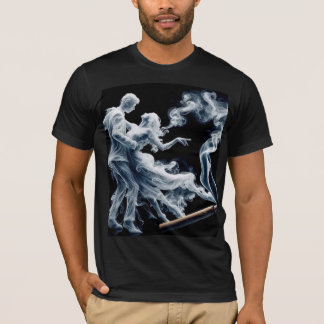 Rauch-Tanz-Silhouette-Paar-T-Shirt T-Shirt