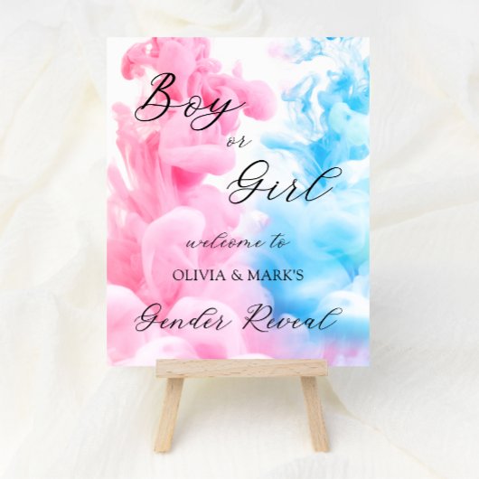 Rauch Themed Baby Gender Reveal Party Begrüßung Poster