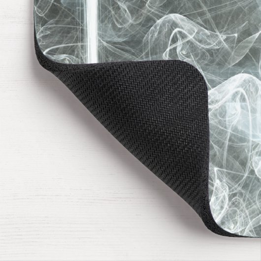 Rauch über Abstrakte schwarze Kunstwerke Mousepad (Ecke)