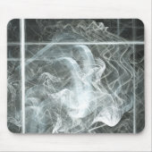 Rauch über Abstrakte schwarze Kunstwerke Mousepad (Vorne)