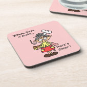 Rauch und Abendessen-T-Shirts und Geschenke Getränkeuntersetzer (Linke Seite)