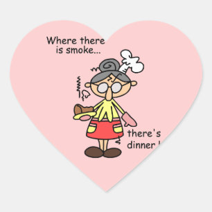 Rauch und Abendessen-T - Shirts und Geschenke Herz-Aufkleber