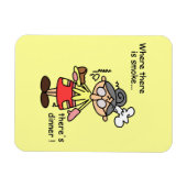 Rauch und Abendessen-T - Shirts und Geschenke Magnet (Horizontal)