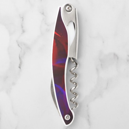 Rauch- und Flammen-Korkenzieher Flaschenöffner Kellnermesser (Rückseite)