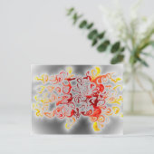 Rauch und Flammen Postkarte (Stehend Vorderseite)