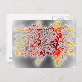 Rauch und Flammen Postkarte (Vorne/Hinten)