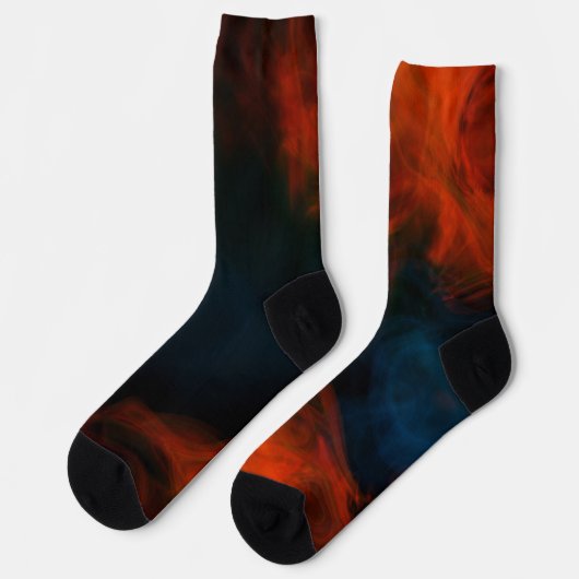 Rauch und Flammen Socken (Linkes Detail)