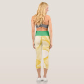 Rauch und Grün Capri Leggings (Rückseite)