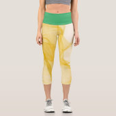 Rauch und Grün Capri Leggings (Vorderseite)