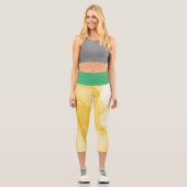 Rauch und Grün Capri Leggings (Vorderseite)
