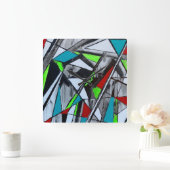 Rauch- und Spiegelhalterung Quadratische Wanduhr (Zuhause)