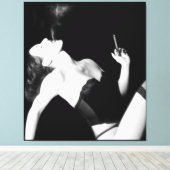 Rauch und Verführung - Selbstportrait Leinwanddruck (Insitu (Holzboden))