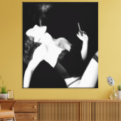 Rauch und Verführung - Selbstportrait Leinwanddruck (Insitu (Wohnzimmer))