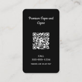 Rauch Vape QR Black Visitenkarte (Rückseite)