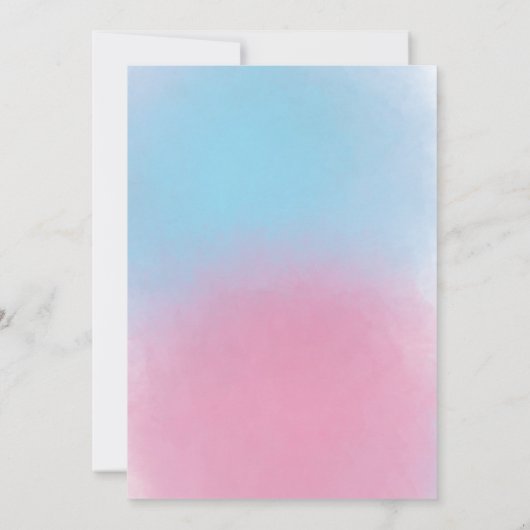 Rauchbombe Gender Reveal Party Rauchbombe Baby Einladung (Rückseite)