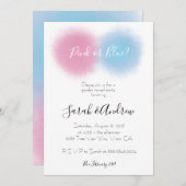 Rauchbombe Gender Reveal Party Rauchbombe Baby Einladung (Vorne/Hinten)