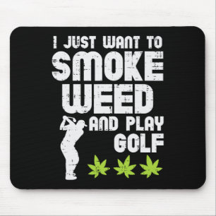 Rauche Gras Spiele Golf Golfen Thc Golfer Kiffer Mousepad
