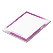 Raucheffekt Hot Pink trendy Monogramm Notizblock (Rotiert)