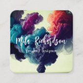 Raucheffekt - moderne QuadKarte Quadratische Visitenkarte (Vorderseite)