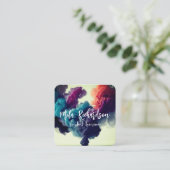 Raucheffekt - moderne QuadKarte Quadratische Visitenkarte (Stehend Vorderseite)