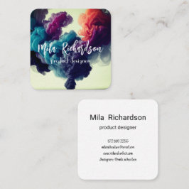 Raucheffekt - moderne QuadKarte Quadratische Visitenkarte