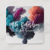 Raucheffekt - moderne QuadKarte Quadratische Visitenkarte (Vorderseite)