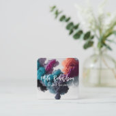 Raucheffekt - moderne QuadKarte Quadratische Visitenkarte (Stehend Vorderseite)