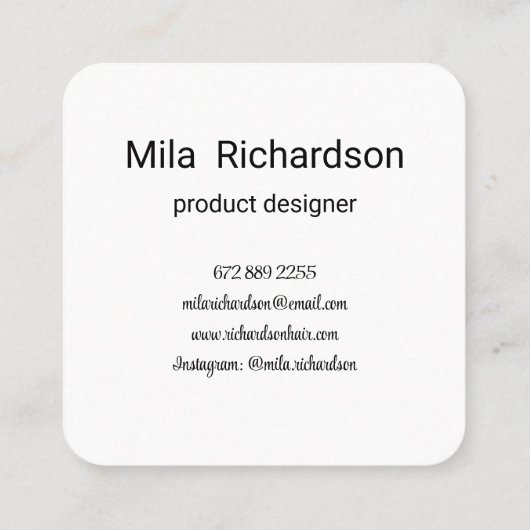 Raucheffekt - moderne QuadKarte Quadratische Visitenkarte (Rückseite)