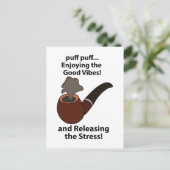 Rauchen auf dem Weg zum guten Rutschen Postkarte (Stehend Vorderseite)