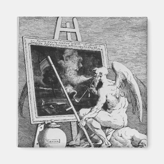 Rauchen auf einem Foto, 1761 Magnet (Vorne)
